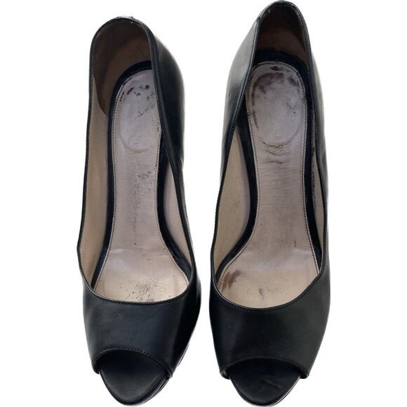 Prada Black Peep-Toe Heels - Picture 8 of 11